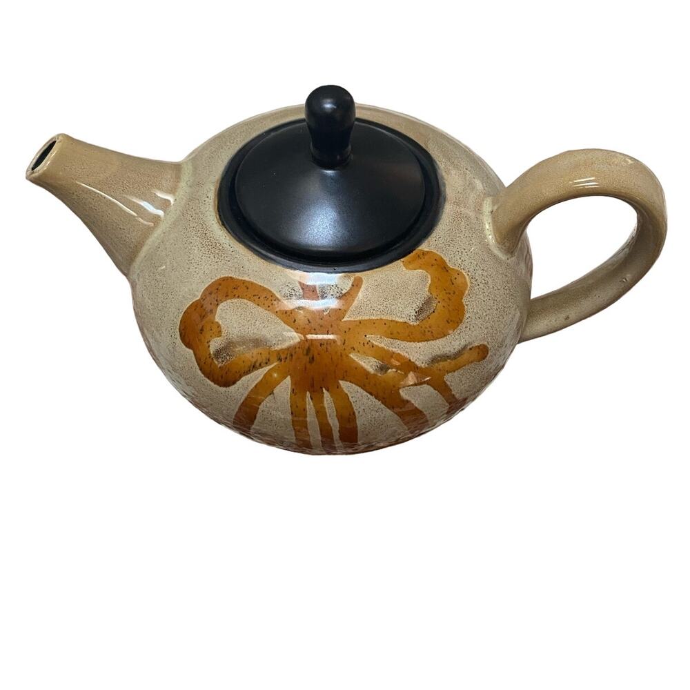 Discontinued Pier 1 Hand painted Kioko Stoneware‎ Teapot 4 cups 9 pieces 2007